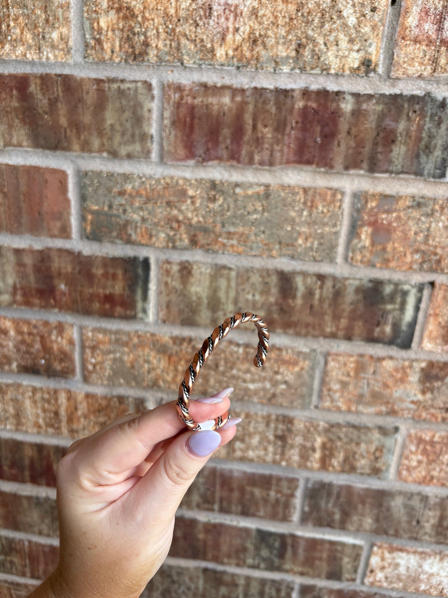 Copper and Twisted Sterling Cuff