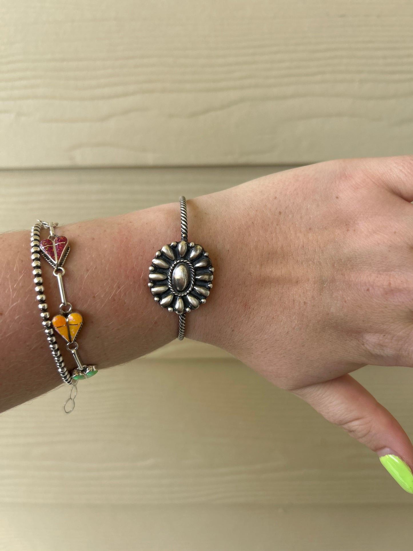 Sterling Cluster Twisted Cuff
