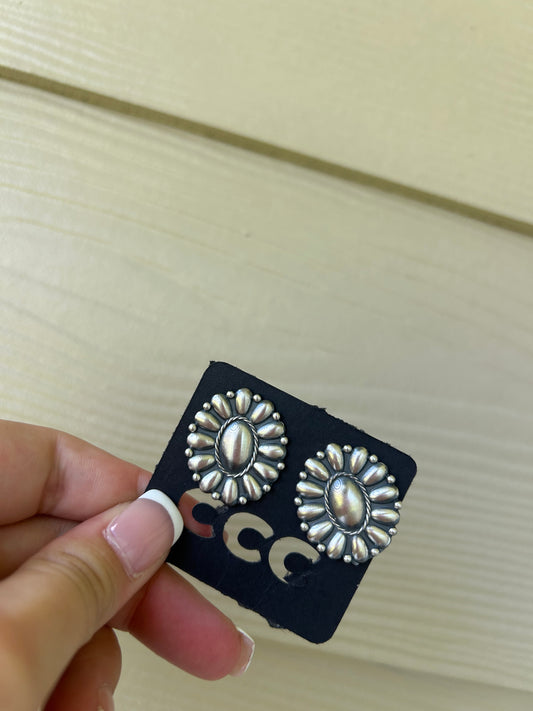 Sterling Cluster Earrings