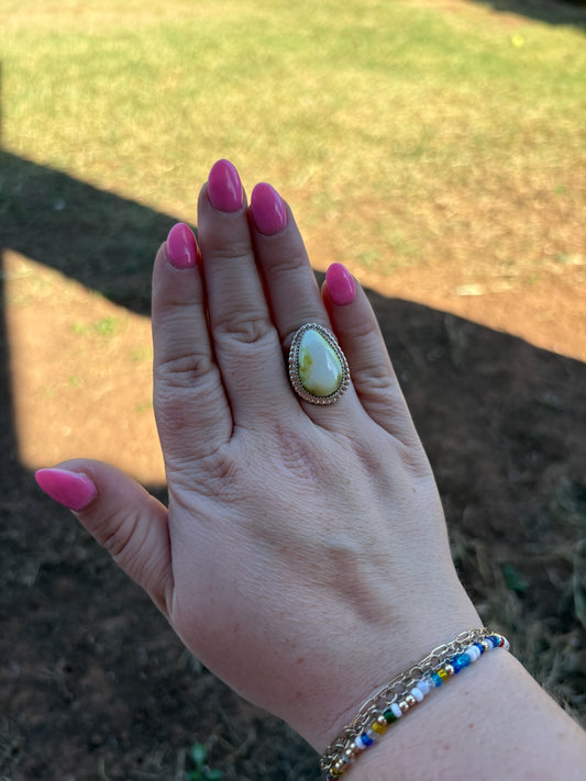 Palomino Teardrop Split Band Ring - SIZE 7.5