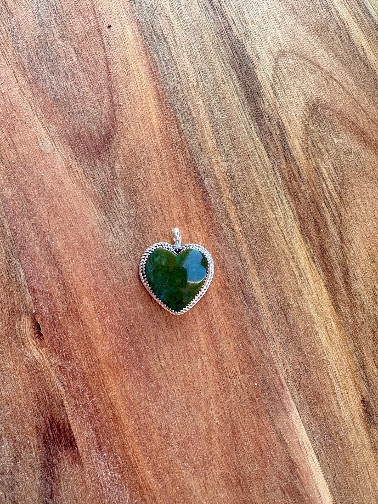 Royston Heart Pendant with Rope Border