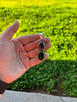 White Lightning 2 Stone Pendant