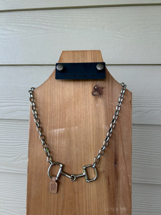 22" Sterling Plated Snaffle Bit Necklace