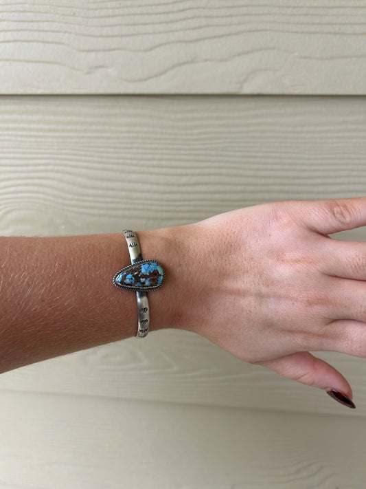 Golden Hills Teardrop Stamped Band Cuff