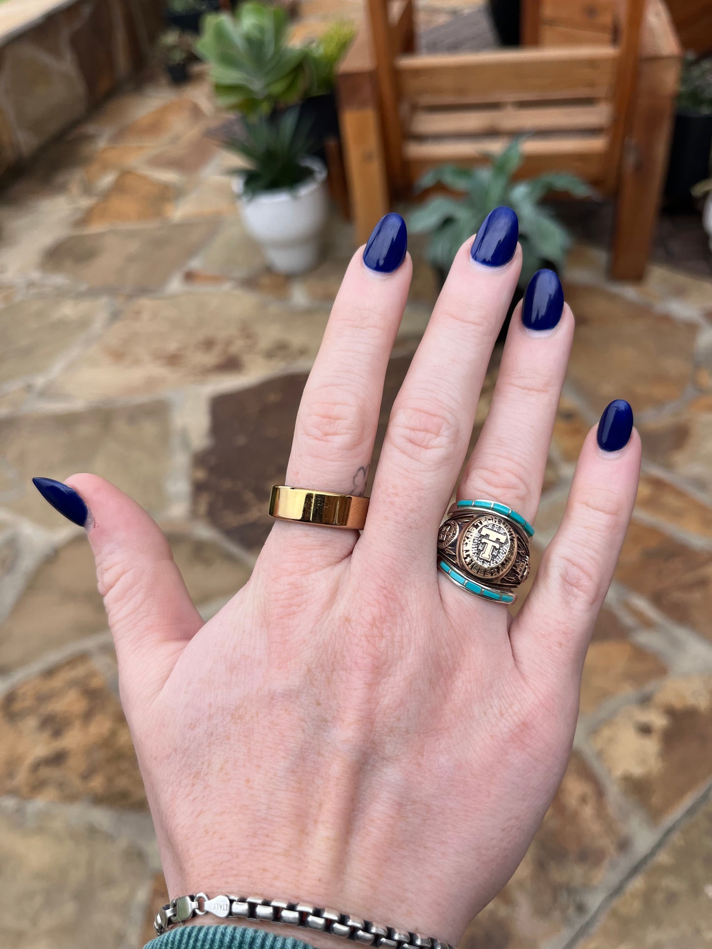 Turquoise Class Ring Wrap