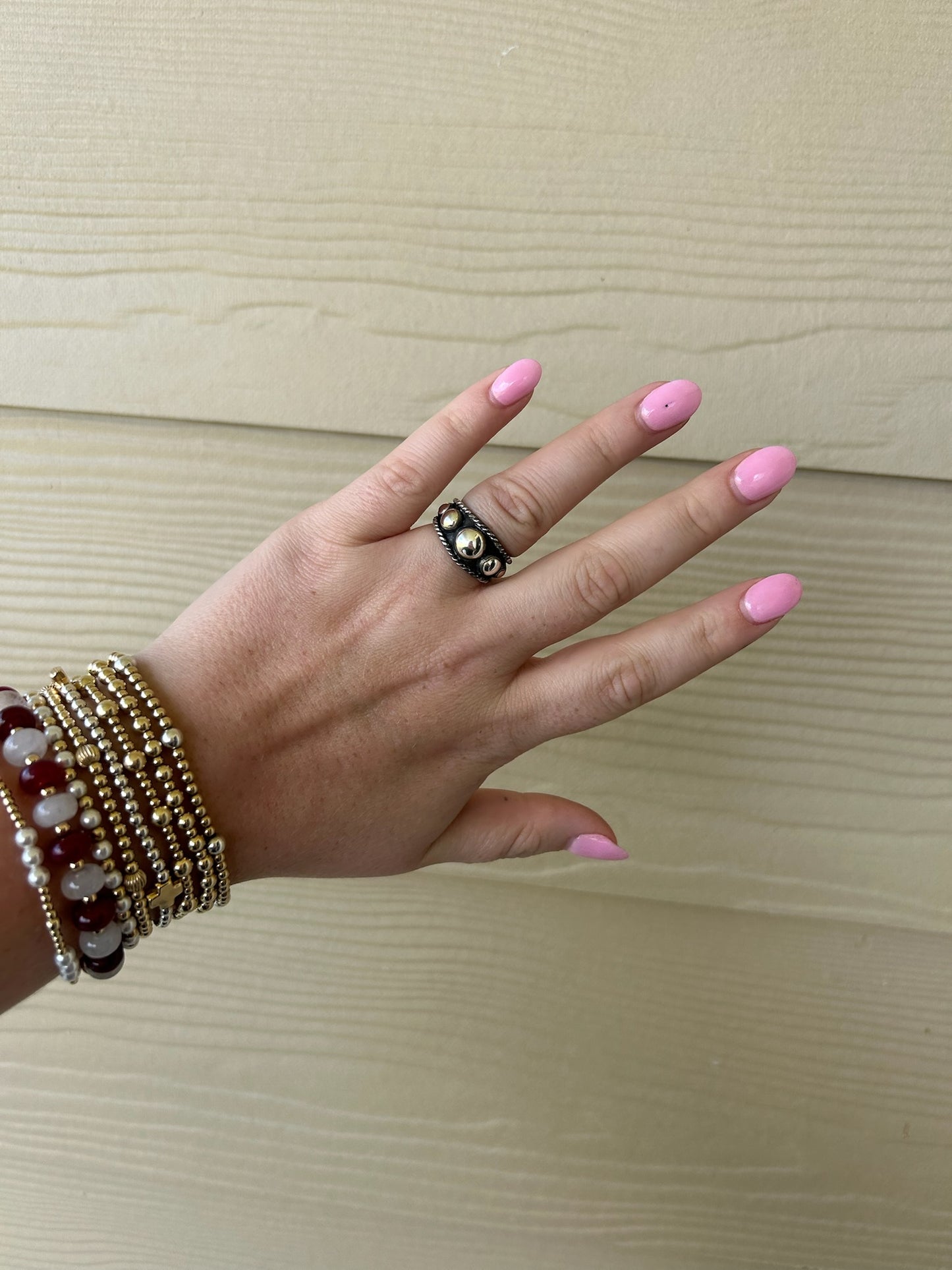 Sterling Graduated Rope Friendship Ring - MULTIPLE SIZES