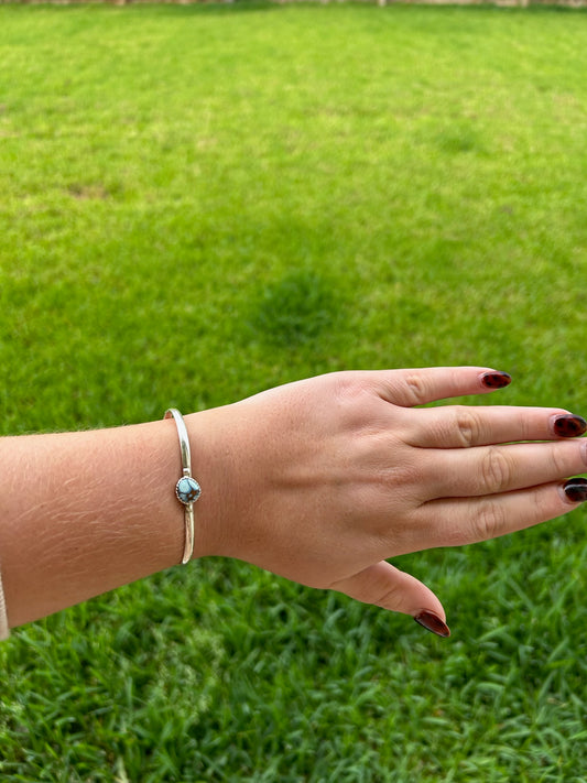 Golden Hills Dainty Single Stone Cuff
