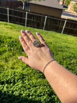 Buffalo Nickel Ring with Bead Border - MULTIPLE SIZES