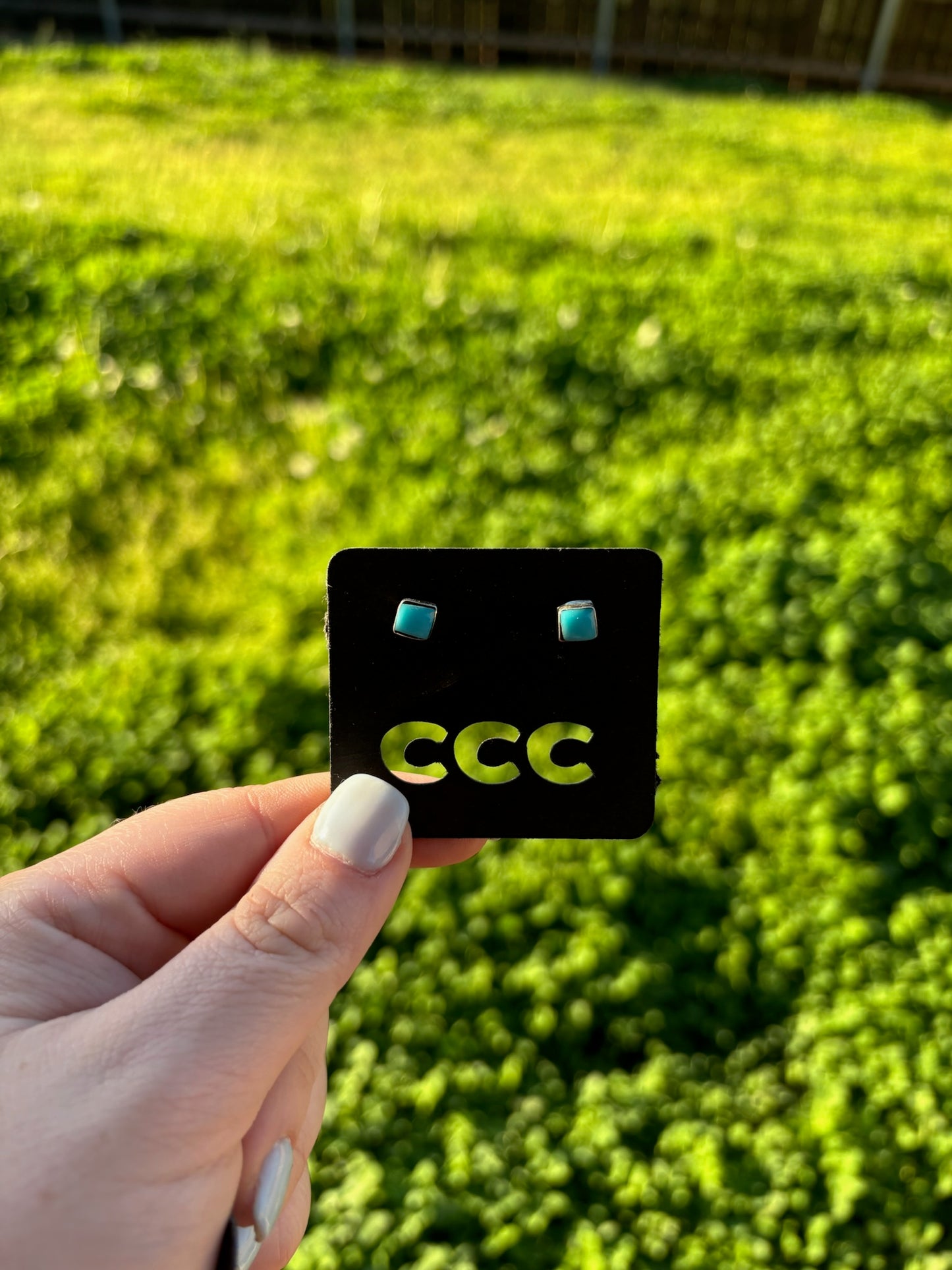 Turquoise Square Studs - Extra Small