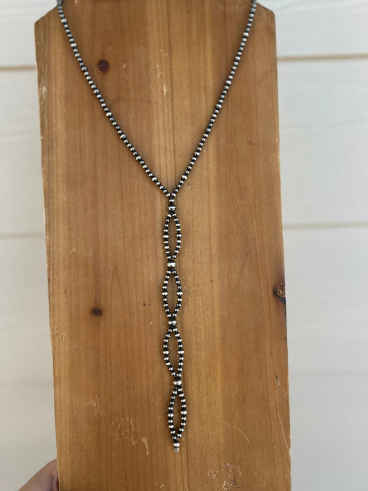 Bubble Sterling Silver Lariat - 20"