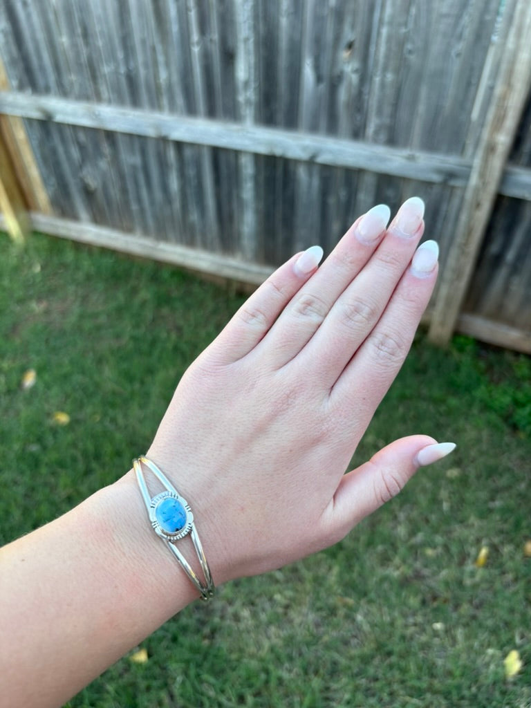 Golden Hills Split Band Stamped Border Cuff