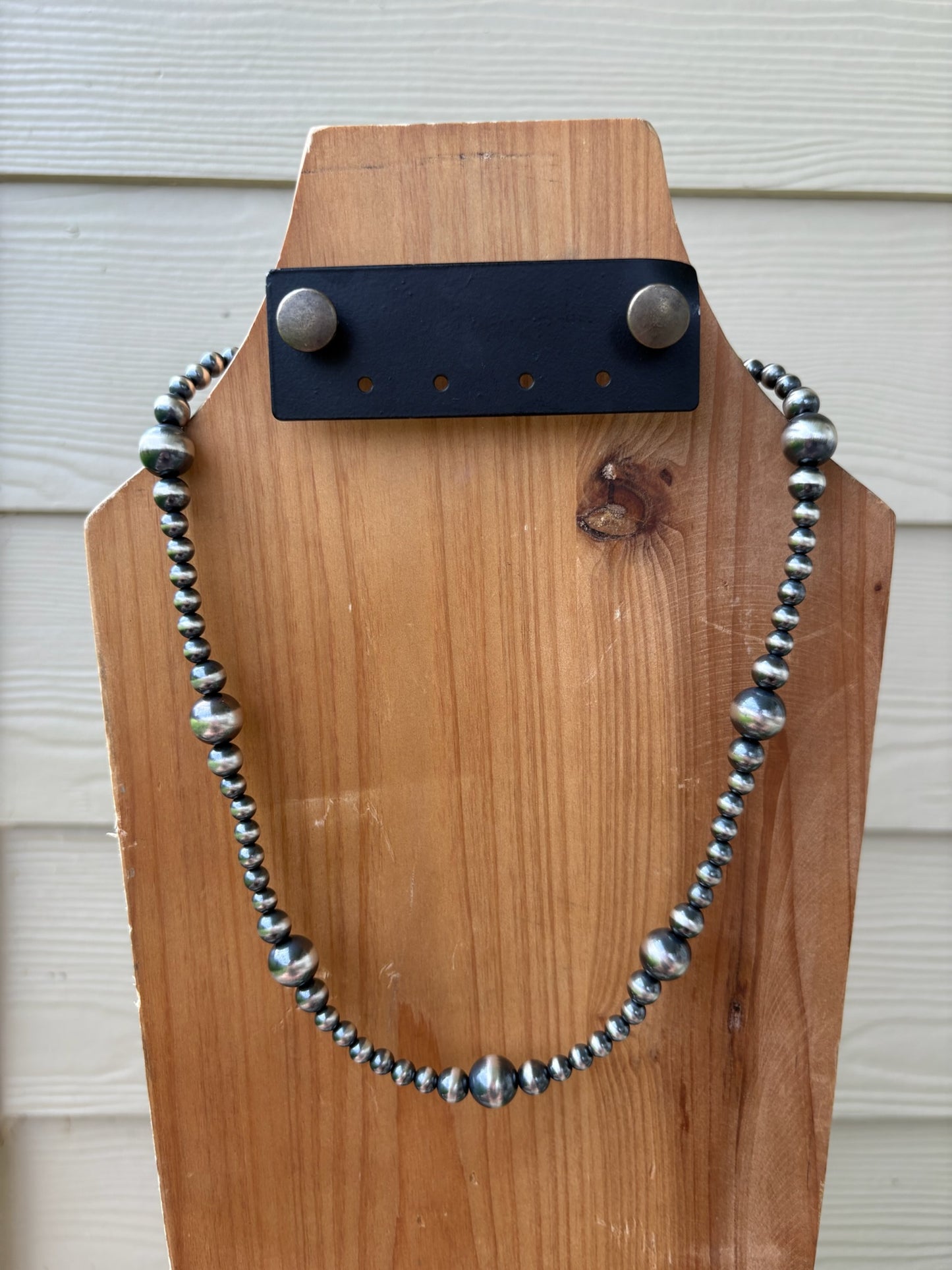 The Medium Variated Sterling Pearls Necklace - 21"
