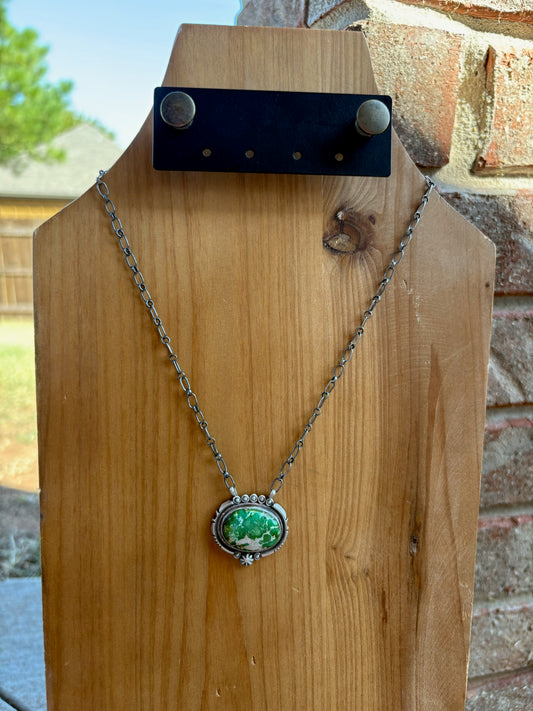 Sonoran Gold Turquoise Oval Necklace