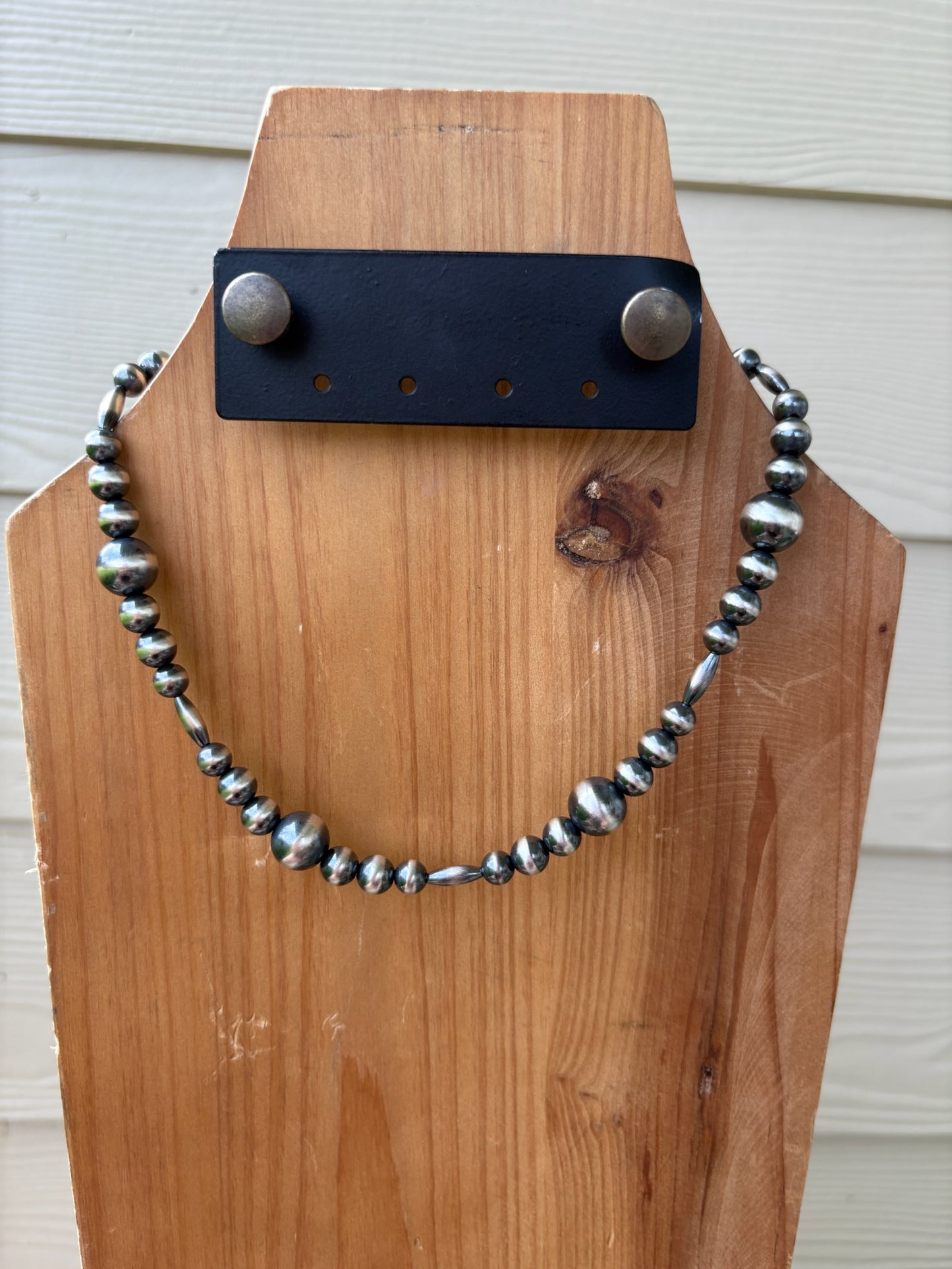 The Funky Variated Sterling Pearls Necklace - 16"