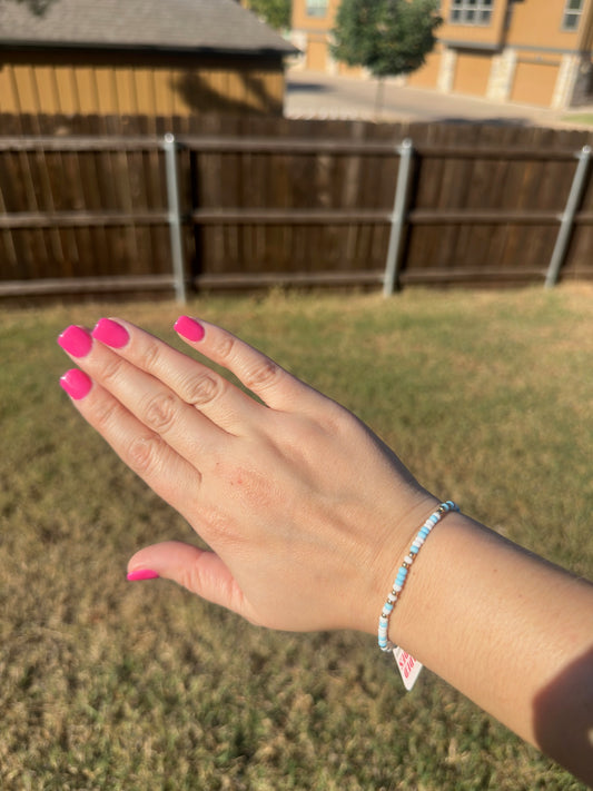 BB Powder Blue and White Sprinkle