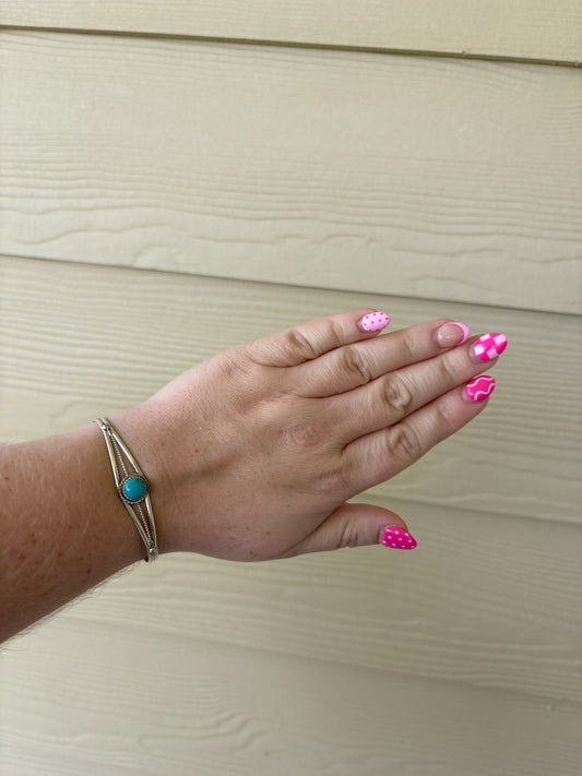 Turquoise Single-Stone Cuff