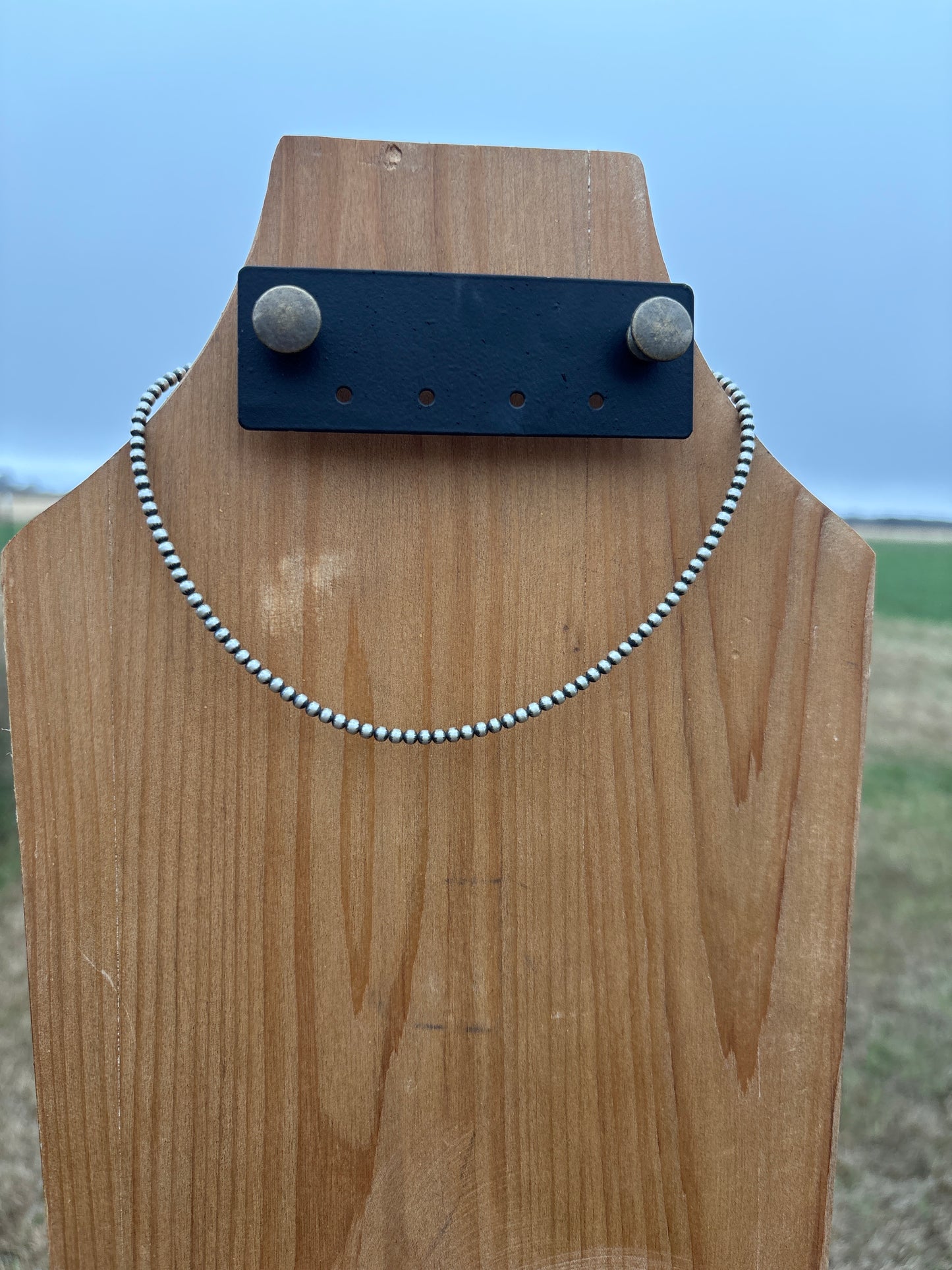 14" 3mm Sterling Silver Pearl Necklace