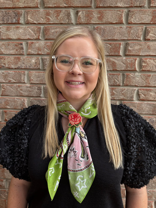 Pink Rose Scarf Slide