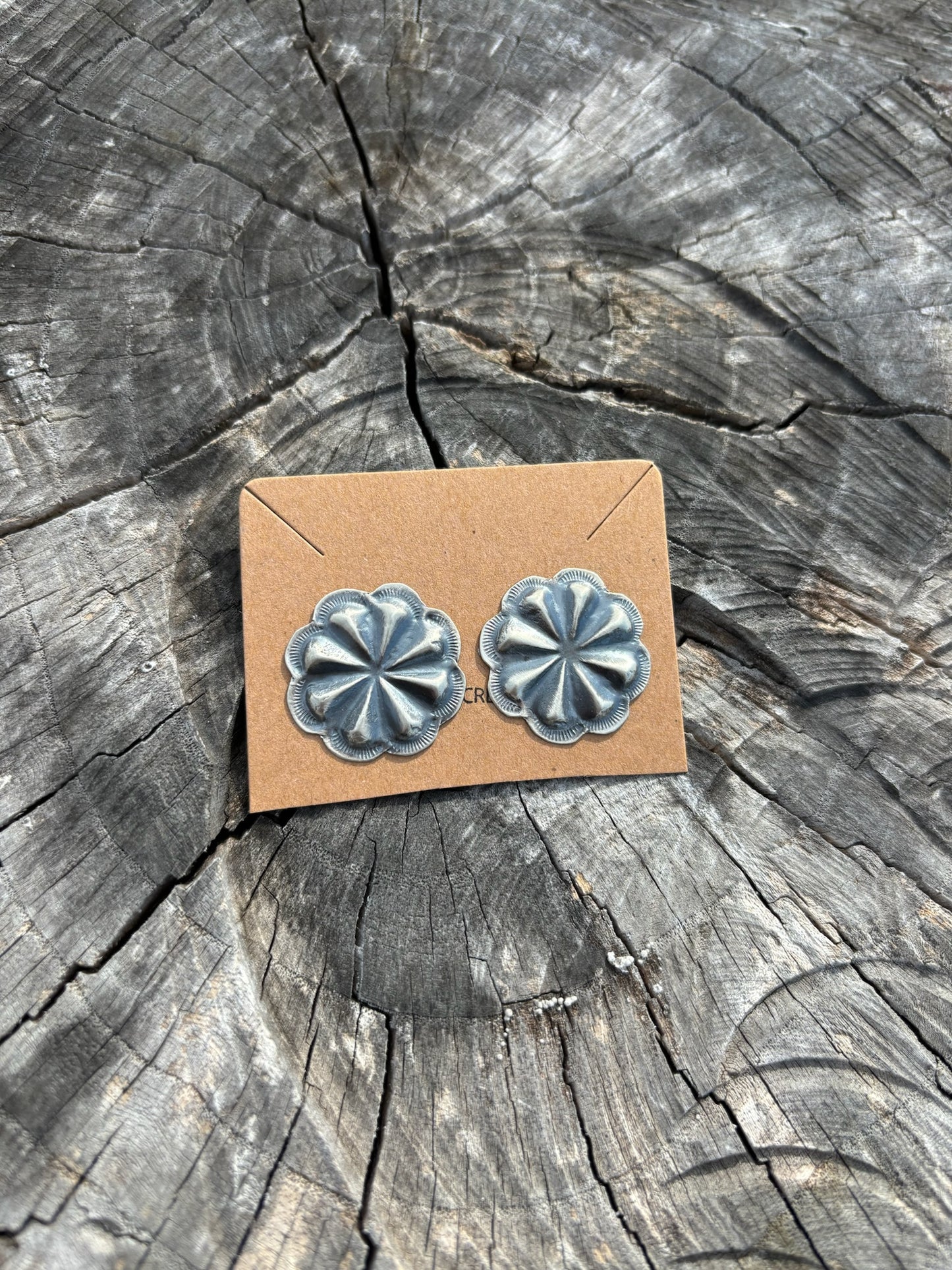 Camryn Sterling Stamped Studs