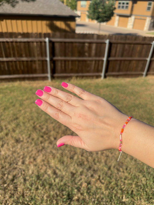 BB Pinks and Orange Sprinkle Bracelet