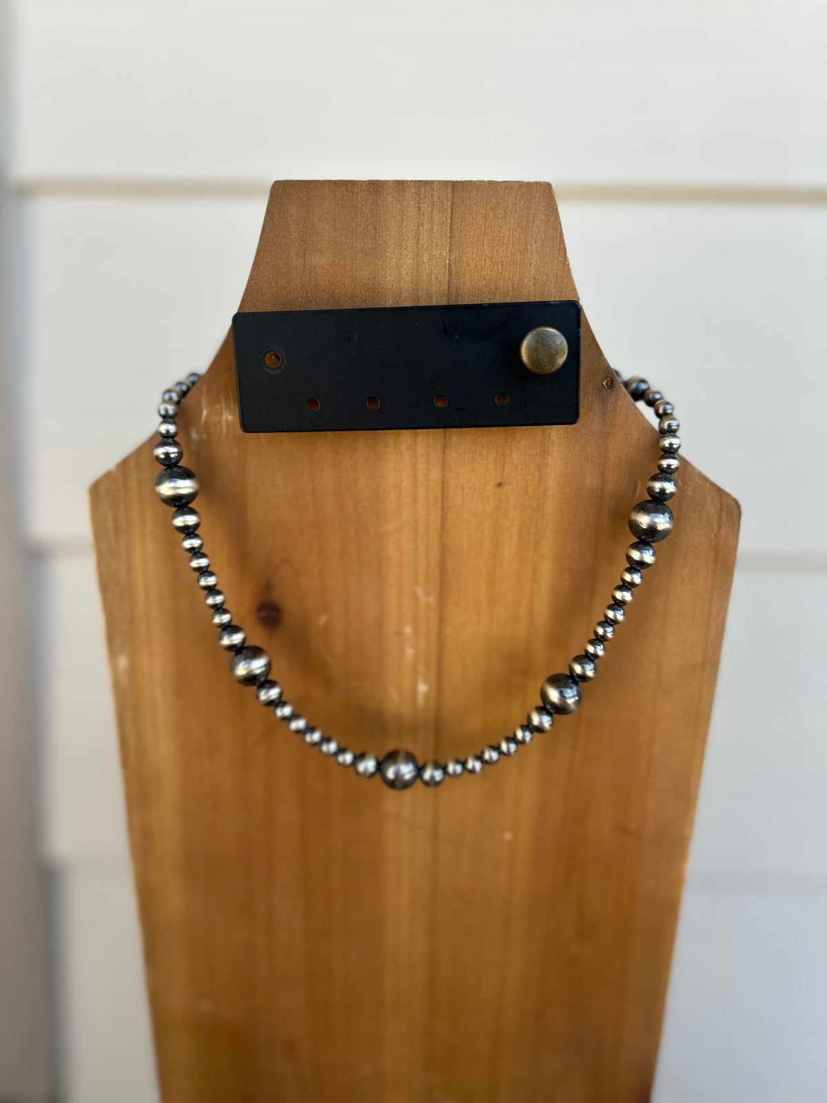 The Medium Variated Sterling Pearls Necklace - 17"