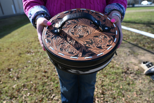 VCC Cognac Round Makeup Case - Black