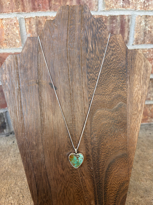 Royston Serrated Bezel Pendant on Chain - 20"