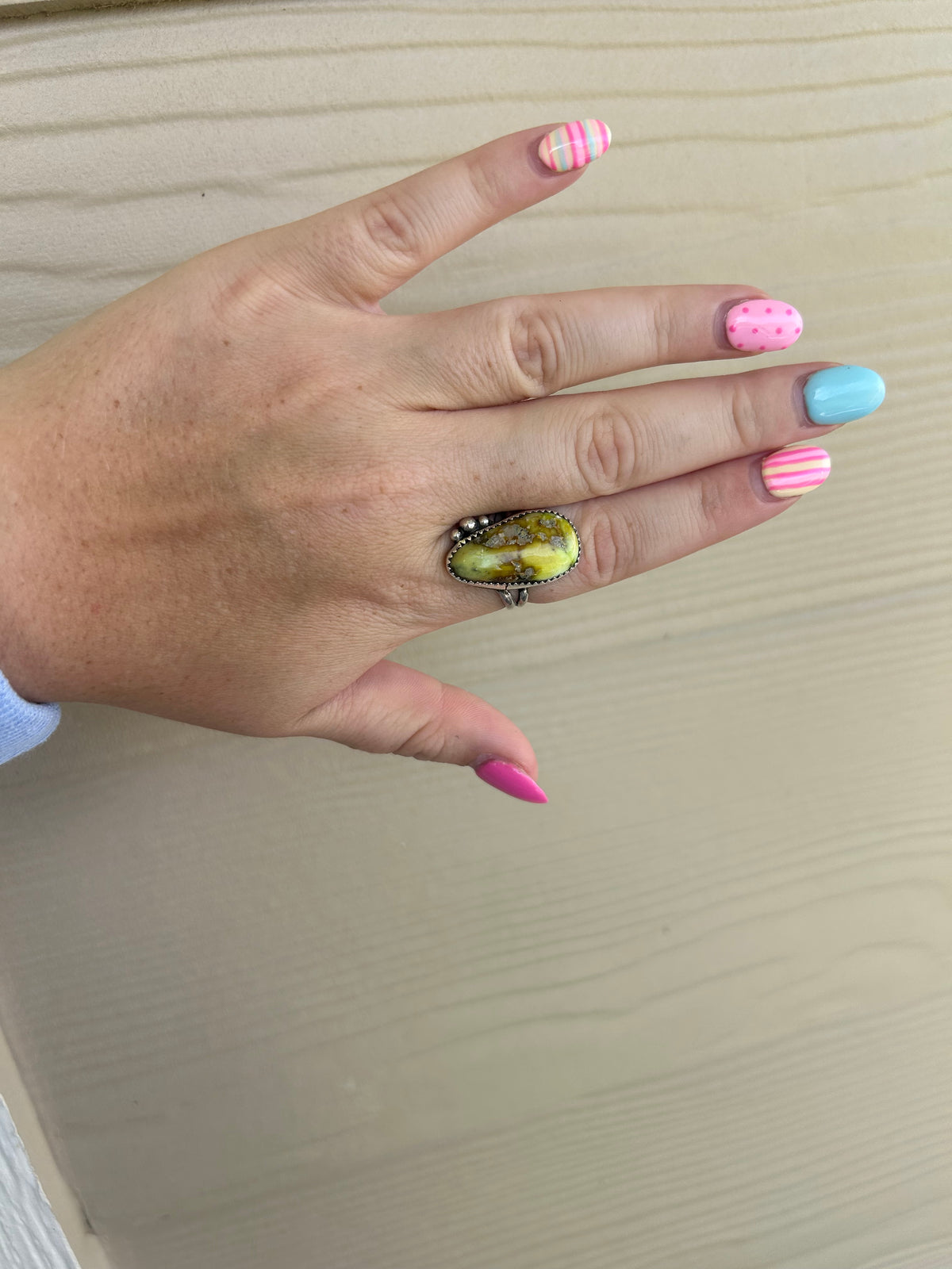 Palomino Teardrop Split Band Ring - SIZE 8