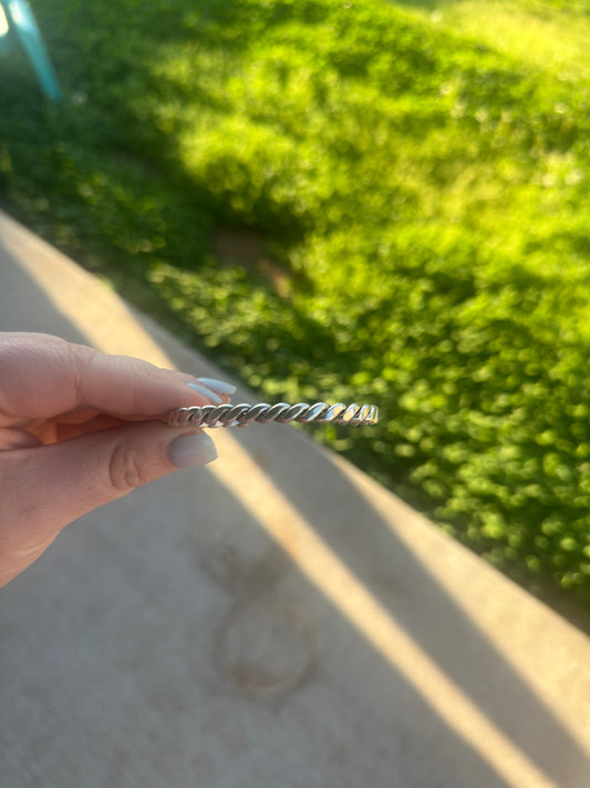 Twisted Sterling Mens Cuff