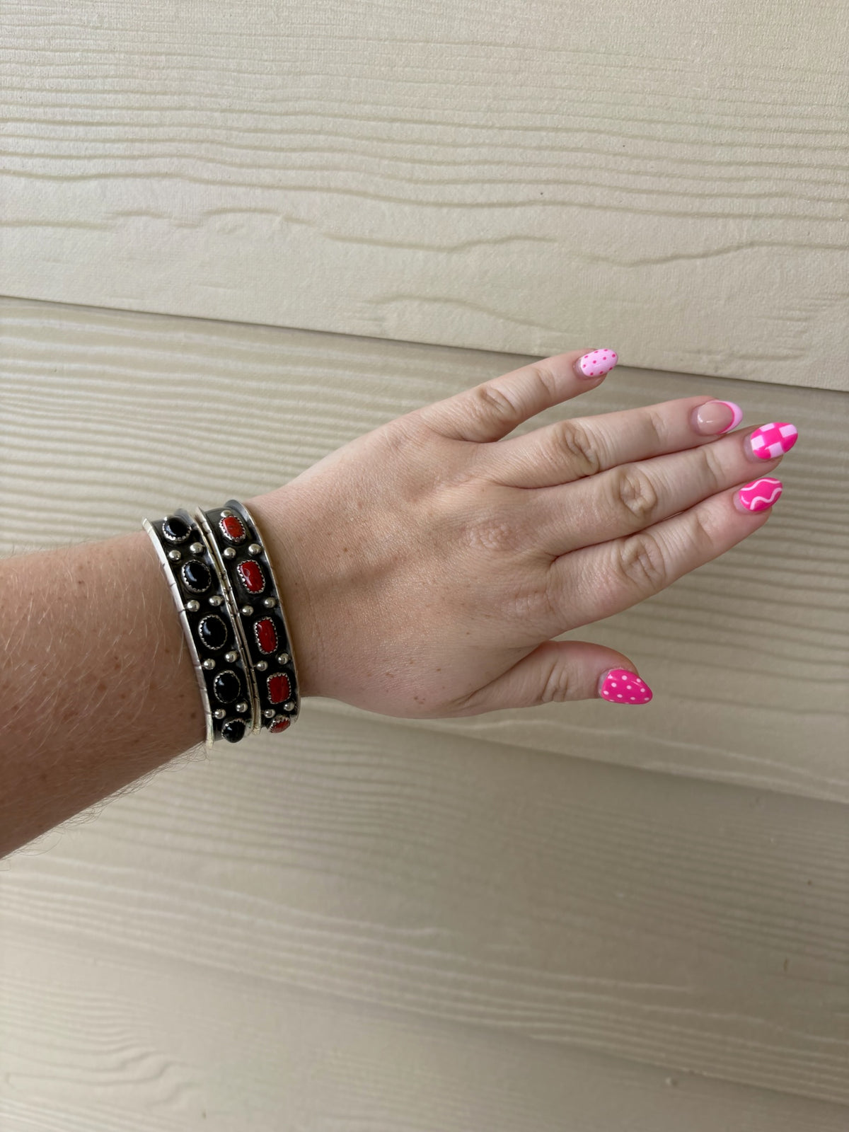 Raised Edge 5-Stone Cuff - MULTIPLE OPTIONS