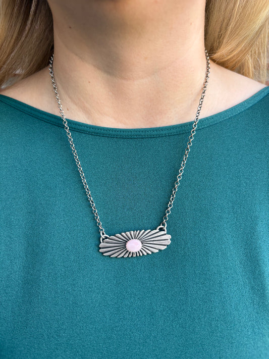 Pink Conch Sunshine Necklace - 18"