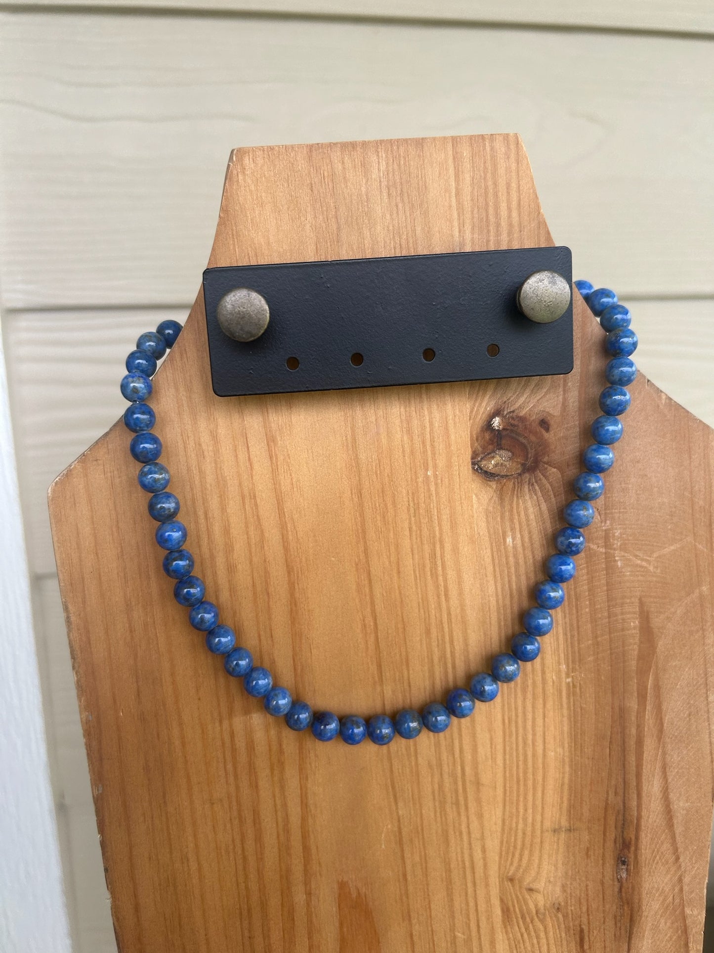 Blue Lapis 8mm Necklace - 16"
