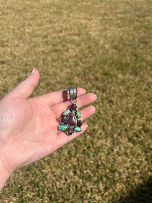 Ella Peters Purple Spiny and Sonoran Triangle Pendant