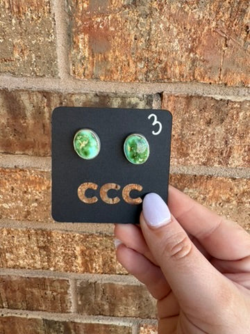 Sierra Bella Simple Bezel Round Studs - MULTIPLE VARIATIONS