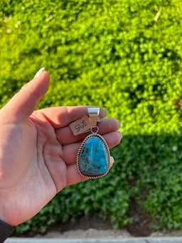 Turquoise Large Teardrop Pendant