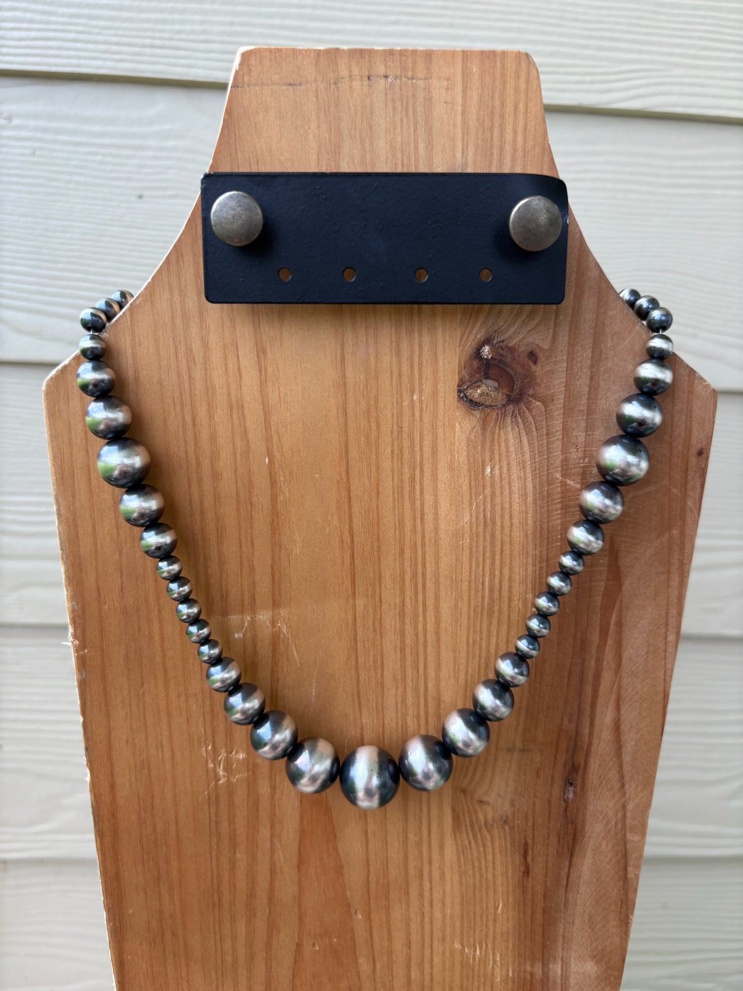 The Cassady Large Variated Sterling Pearls Necklace - 19.5"