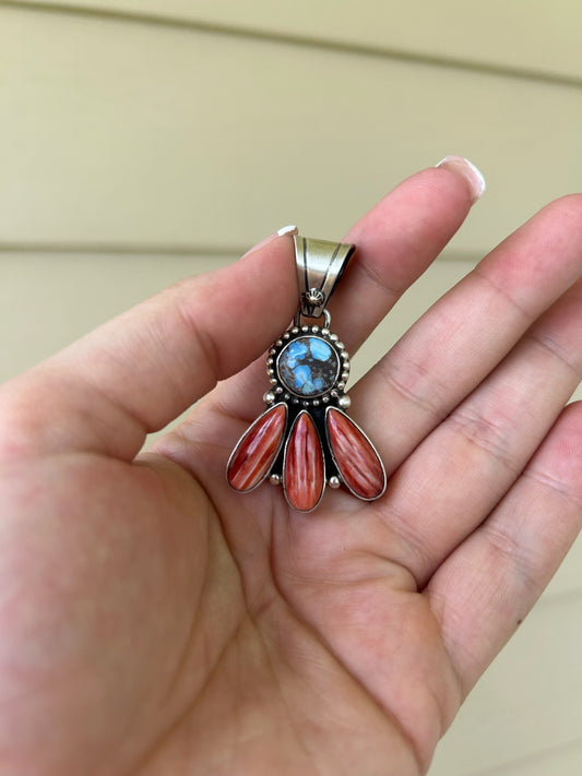 Golden Hills and Natural Spiny Cluster Pendant