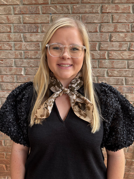 Tooled Leather Shorty Scarf