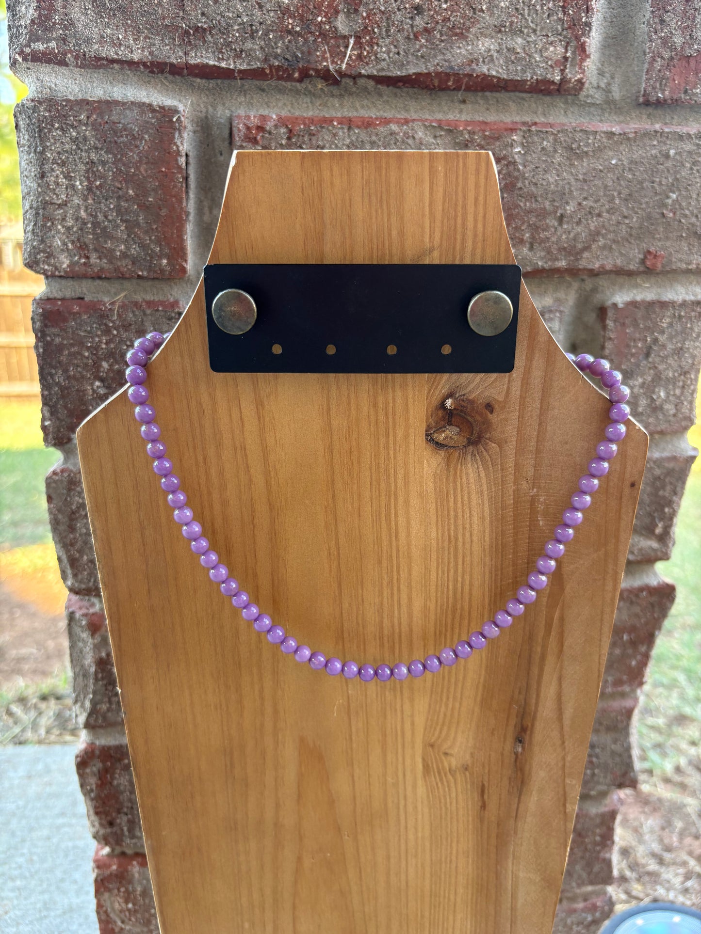 18" Purple Phosphosiderite Necklace