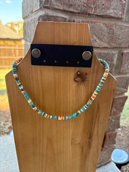 17" Spiny Turquoise Stacker Necklace