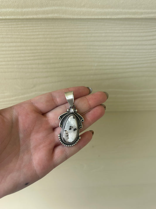 White Buffalo Teardrop Pendant