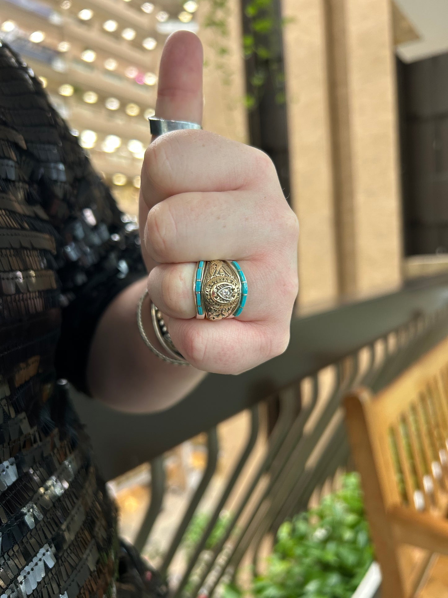Turquoise Class Ring Wrap