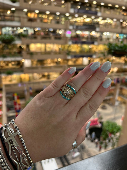 Turquoise Class Ring Wrap