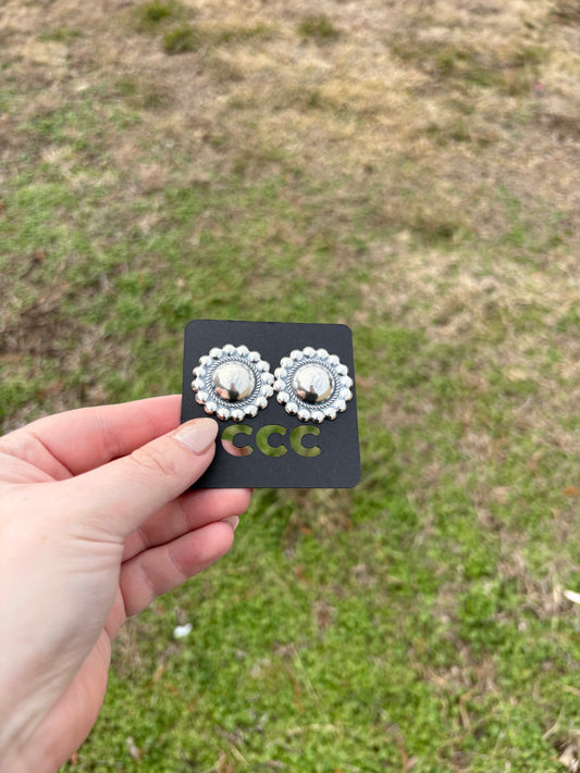 Sterling Throwback Studs - Extra Extra Large