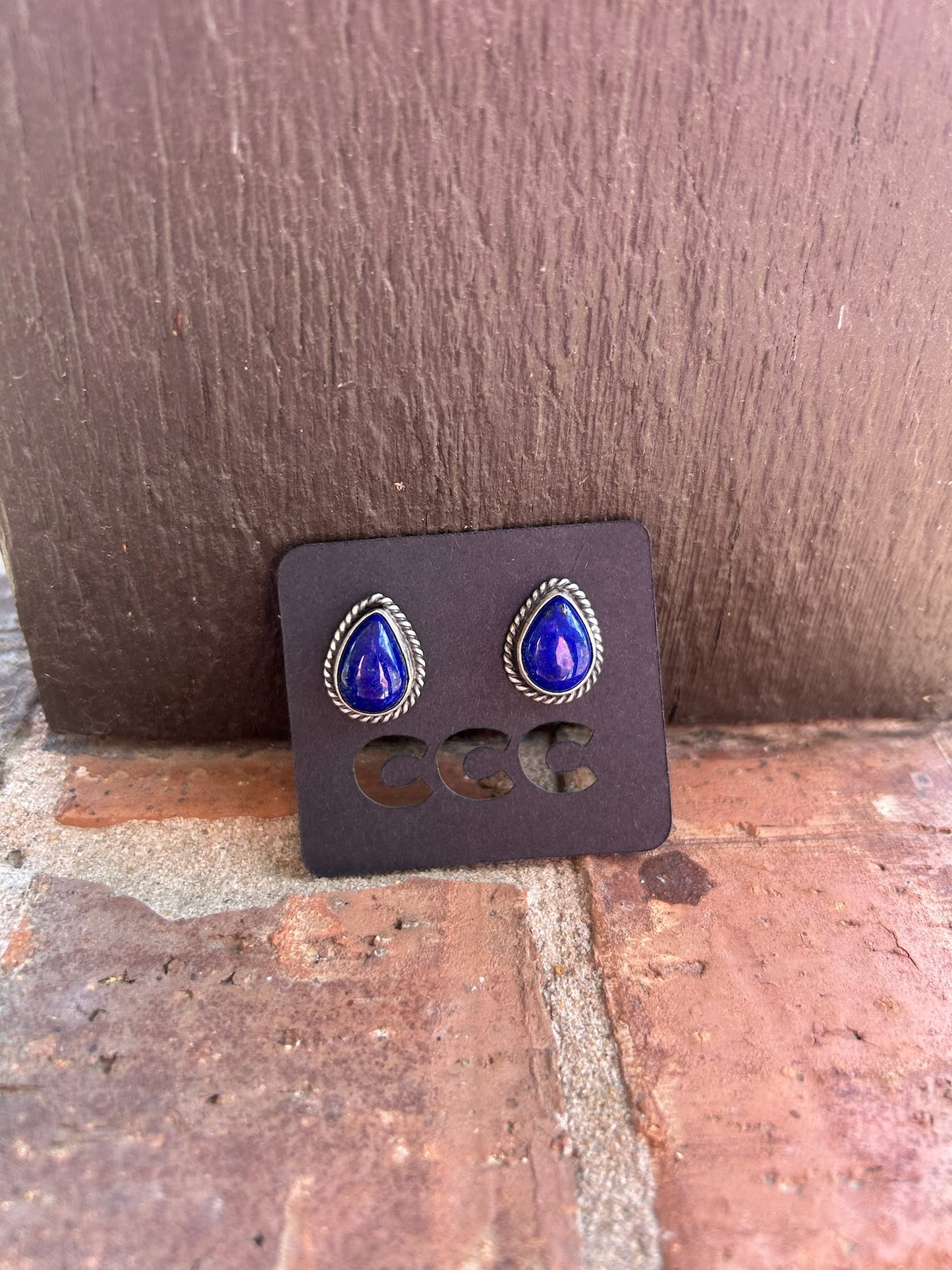 Blue Lapis Teardrop Studs
