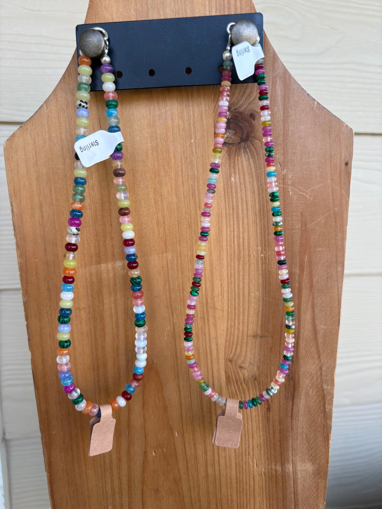 Multi-Color Glass Bead Necklace - Multiple Options