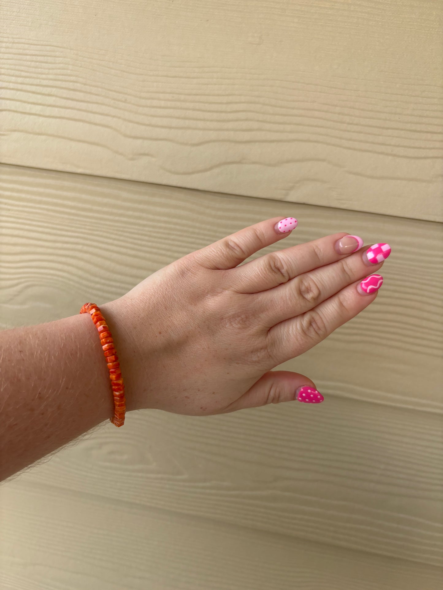 Orange Spiny Stretchy Bracelet