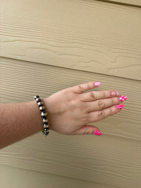 Graduated Sterling Pearl Cuff
