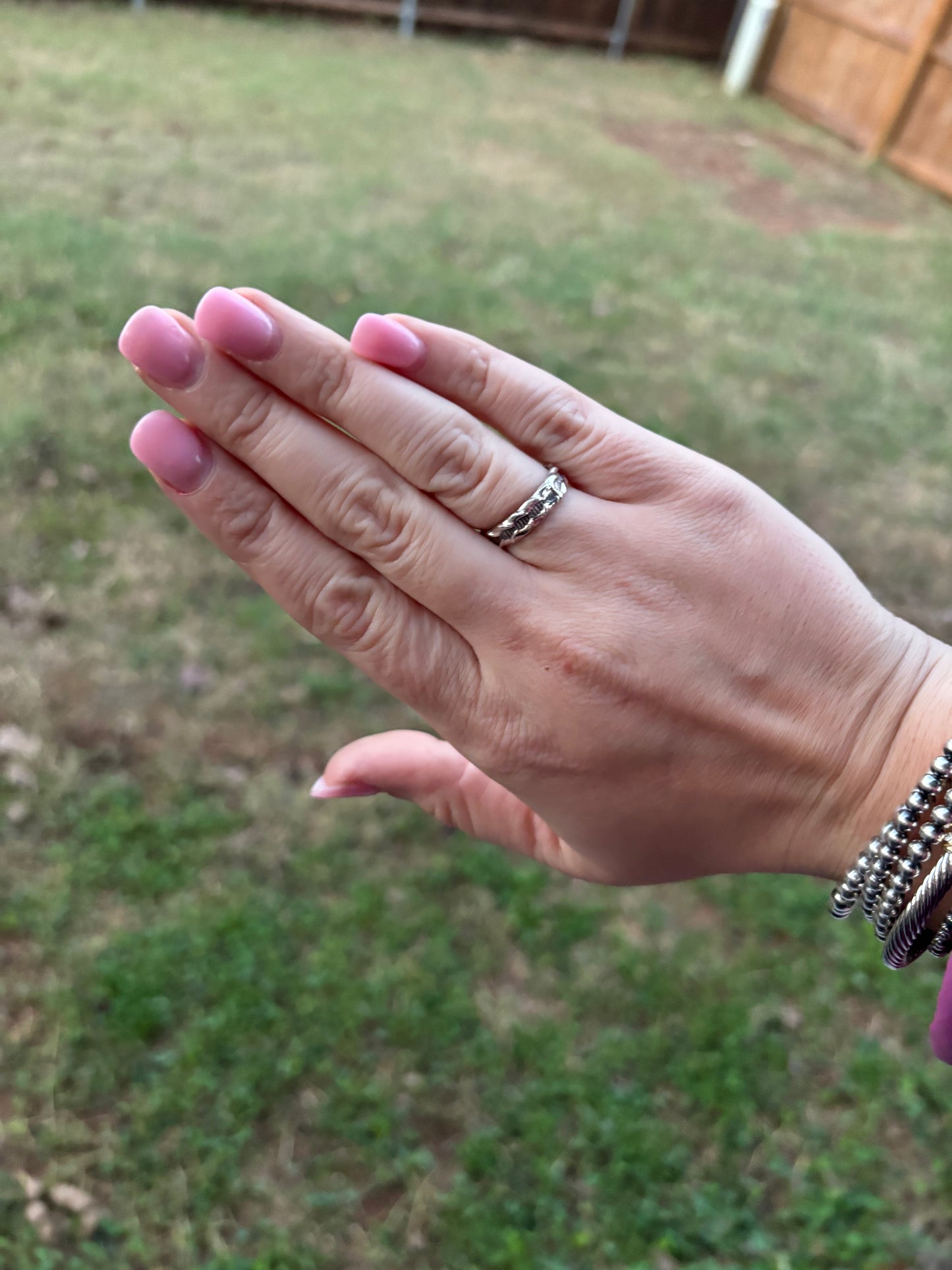 Hammered Sterling Stacker Rings