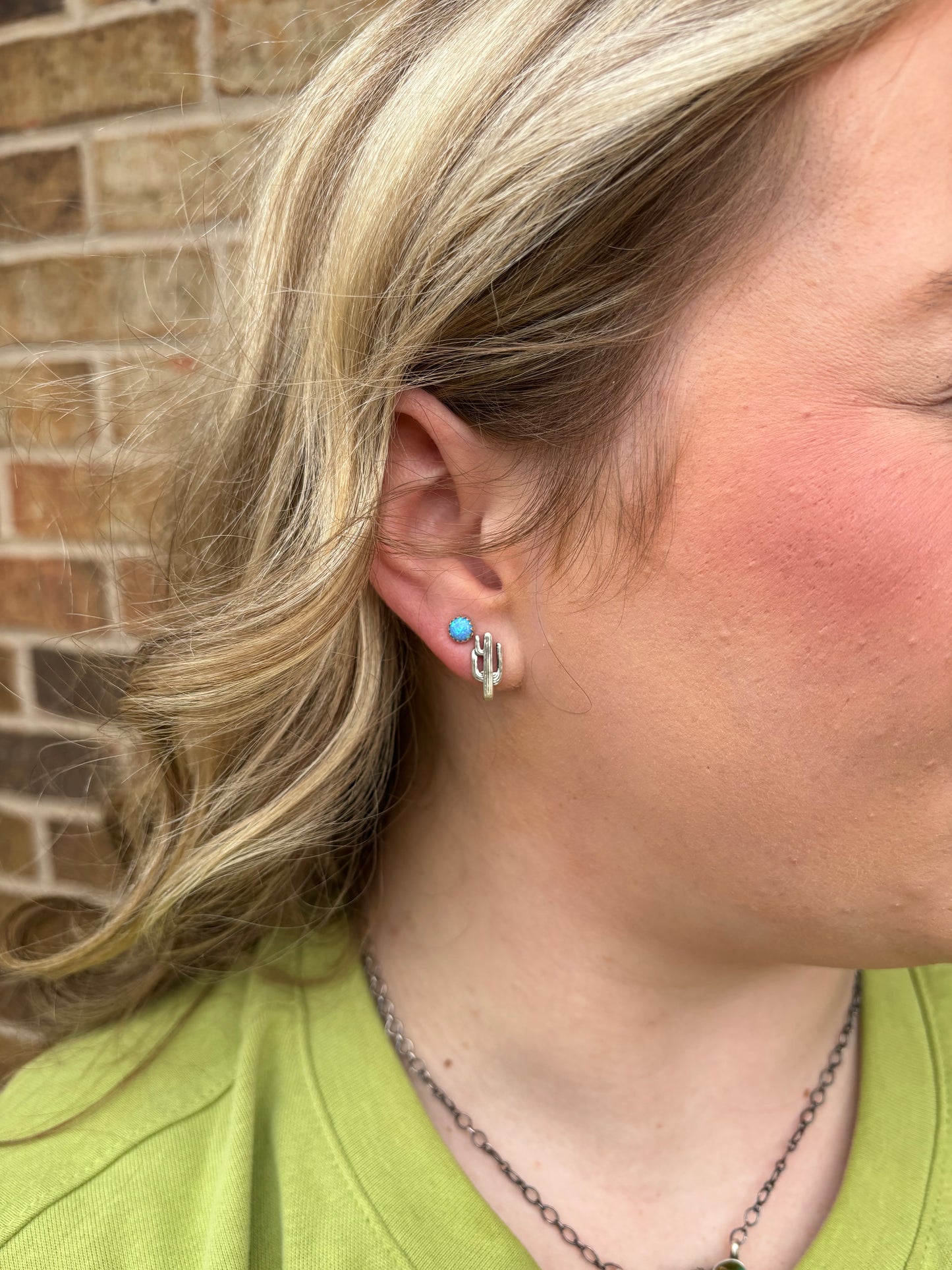 Sterling Cactus Earrings